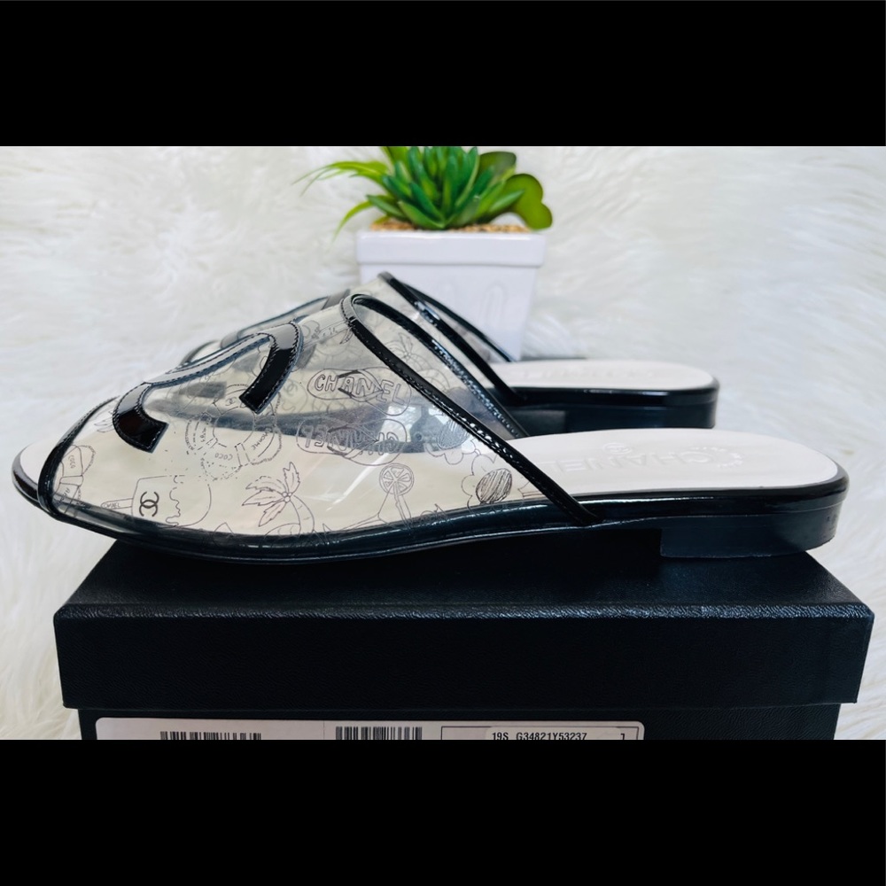 ๐พ๐ฅSOLD๐ฅณChanel Transparent Mule Sandals - Picture 6 of 11